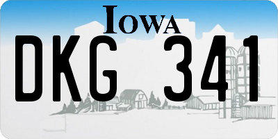IA license plate DKG341