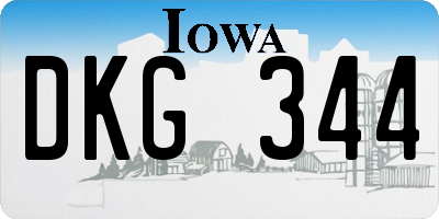 IA license plate DKG344