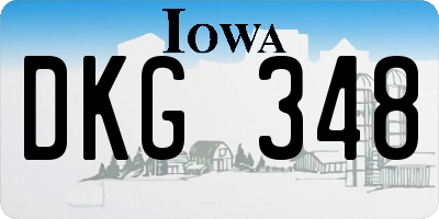 IA license plate DKG348