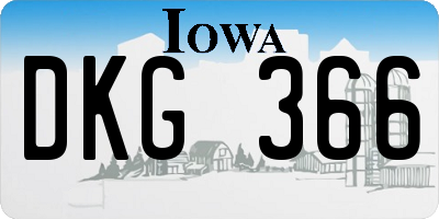 IA license plate DKG366
