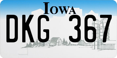 IA license plate DKG367