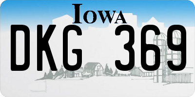 IA license plate DKG369