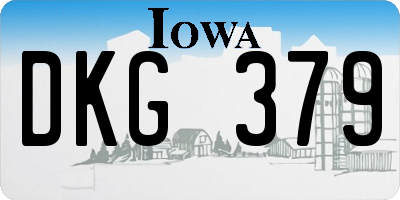 IA license plate DKG379