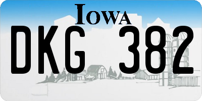 IA license plate DKG382