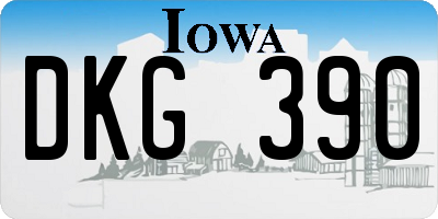 IA license plate DKG390