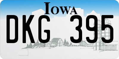 IA license plate DKG395