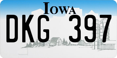 IA license plate DKG397