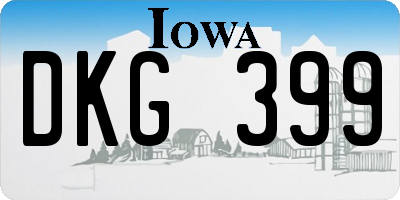 IA license plate DKG399