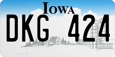 IA license plate DKG424