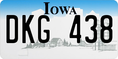 IA license plate DKG438