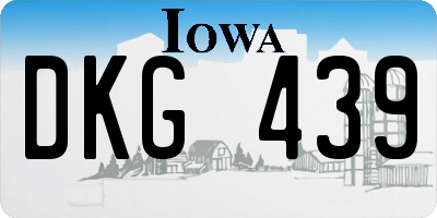 IA license plate DKG439