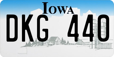 IA license plate DKG440