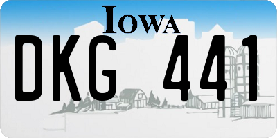 IA license plate DKG441