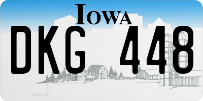 IA license plate DKG448