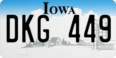IA license plate DKG449
