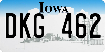 IA license plate DKG462