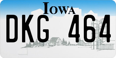 IA license plate DKG464