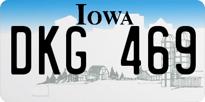 IA license plate DKG469