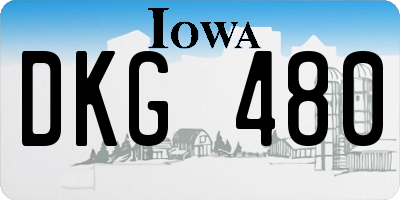IA license plate DKG480
