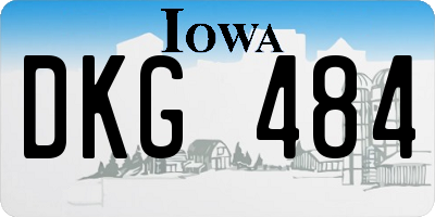 IA license plate DKG484
