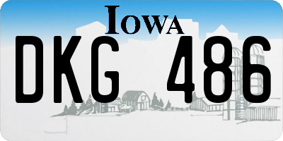 IA license plate DKG486