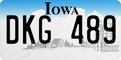 IA license plate DKG489