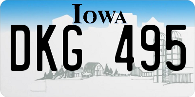 IA license plate DKG495