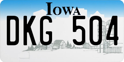 IA license plate DKG504