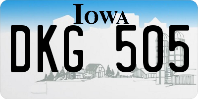 IA license plate DKG505