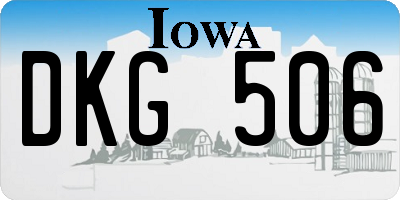 IA license plate DKG506