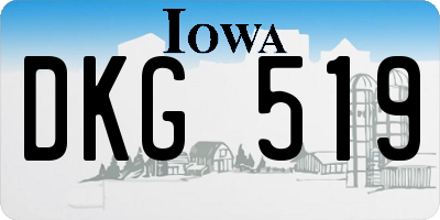 IA license plate DKG519