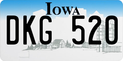 IA license plate DKG520