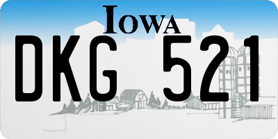 IA license plate DKG521
