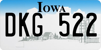 IA license plate DKG522