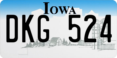 IA license plate DKG524