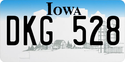 IA license plate DKG528