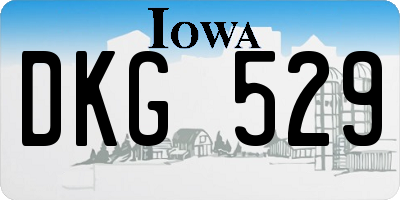 IA license plate DKG529