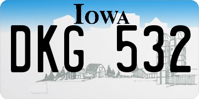 IA license plate DKG532