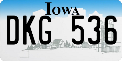 IA license plate DKG536