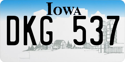 IA license plate DKG537