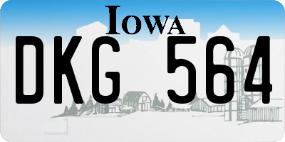 IA license plate DKG564