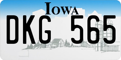 IA license plate DKG565