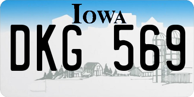 IA license plate DKG569