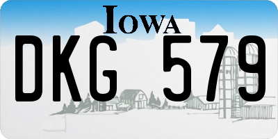 IA license plate DKG579