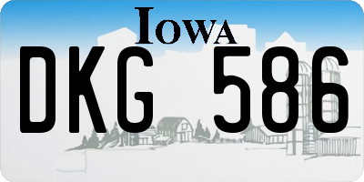 IA license plate DKG586