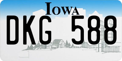 IA license plate DKG588