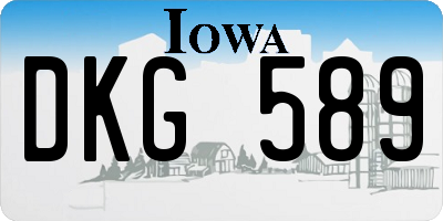 IA license plate DKG589