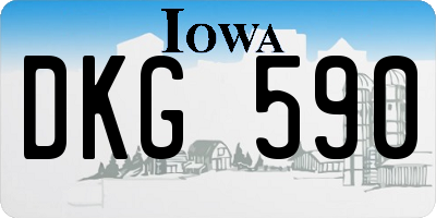 IA license plate DKG590