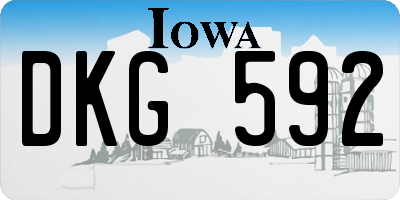 IA license plate DKG592