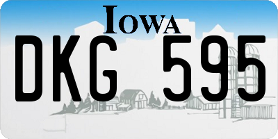 IA license plate DKG595
